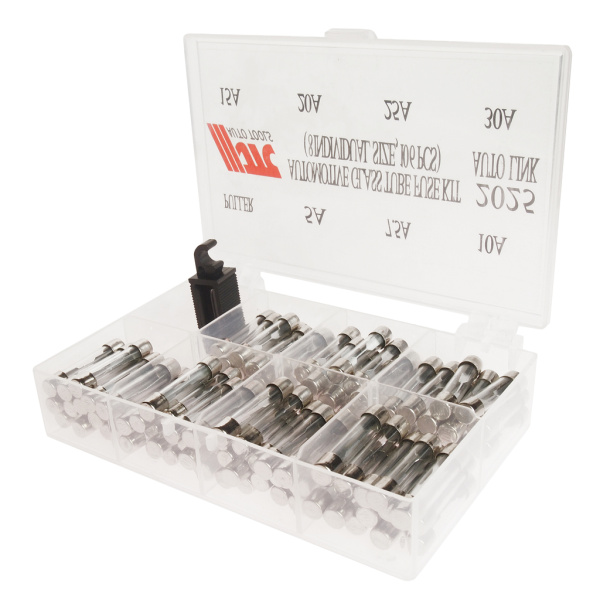 Предохранитель стеклянный трубчатый JTC 2025 (5-30А, 106 шт. в боксе)