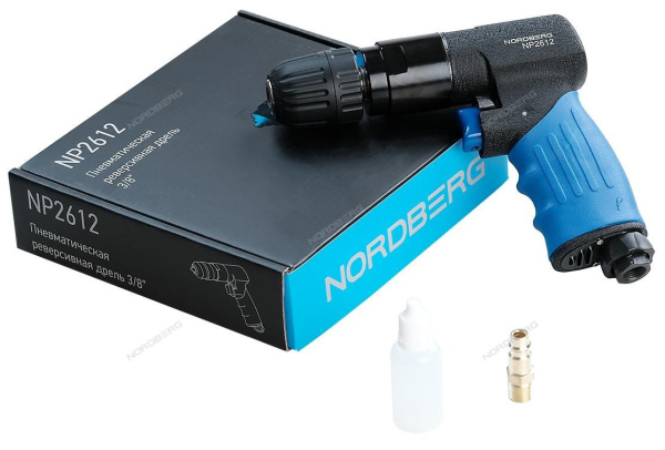 Пневмодрель реверсивная NORDBERG NP2612 (Ø сверла до 10мм)