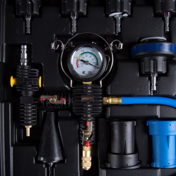 Набор для тестирования герметичности системы охлаждения 28 предмета кейс AFFIX AF10331028C