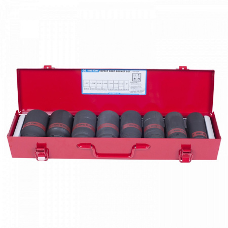 Набор ударных глубоких торцевых головок KING TONY 6410SP, 3/4", шестигранные, 1"-1&1/2", 8 предметов