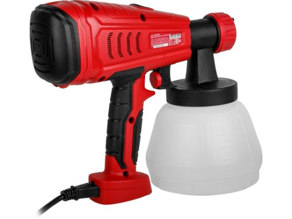 Краскораспылитель электрический WORTEX LX PS 0845-1 в кор. 550 Вт, 800 мл/мин, 1.3 л бак