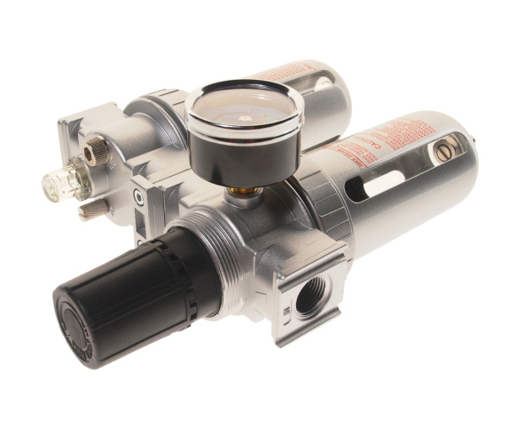 Блок подготовки воздуха JTC JW0889-833 (лубрикатор, осушитель, 3/8", металл. переключ., 215PSI, 2500 л/мин, 125 мл)