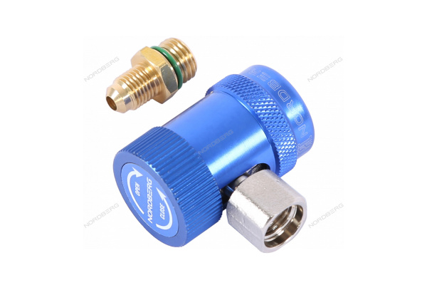 Муфта быстросъемная R134a NORDBERG NFA8L (низкое давление, синяя)