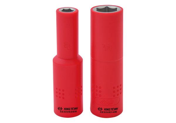 Головка торцевая глубокая диэлектрическая KING TONY 3235VE шестигранная 3/8"