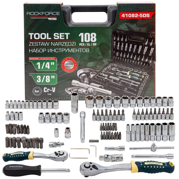 Набор инструментов 108пр. 1/4''3/8''6pt