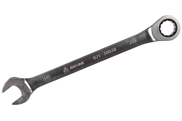 Ключ комбинированный с трещоткой 30 мм МАСТАК 021-30030H