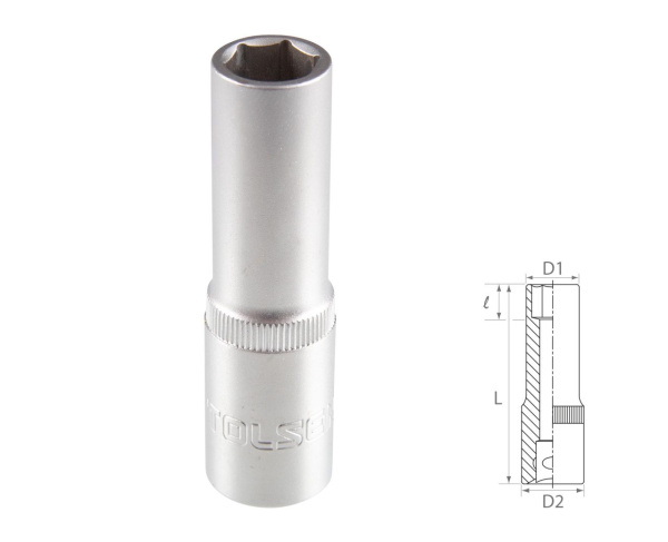 Головка торцевая глубокая шестигранная 1/2" 14 мм TOLSEN TT16564