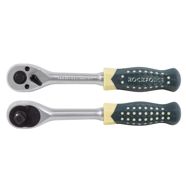 Трещотка реверсивная усиленная с резиновой ручкой 3/8''(72зуб.)