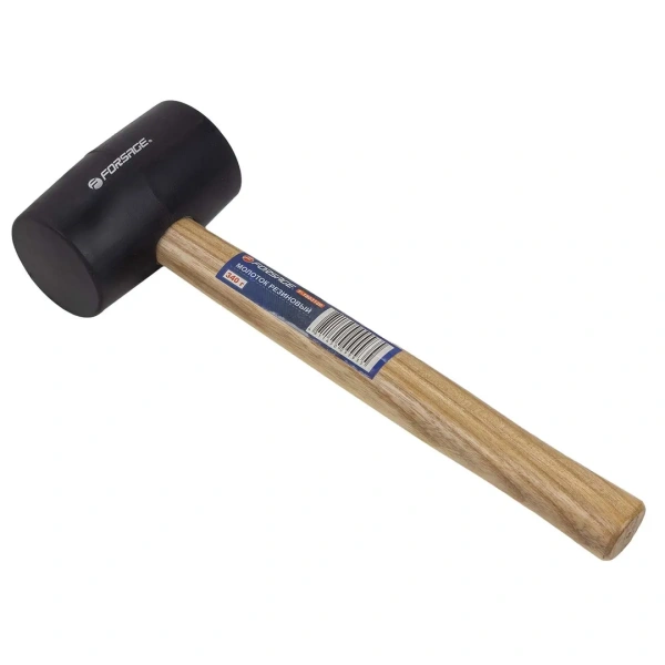 Киянка резиновая с деревянной ручкой (340г, Ø45мм)