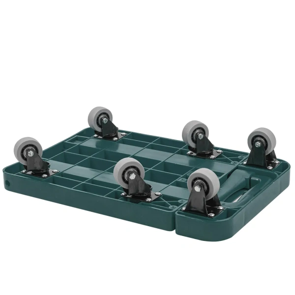 Тележка платформенная складная с телескопической ручкой+набор эластичных шнуров(в разложенном виде:57х30х101см,в сложенном:47х30х12см,г/п180кг)