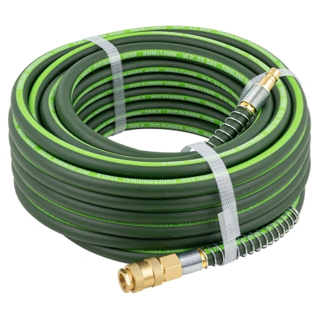 Шланг резиновый воздушный армированный с фитингами 8мм x 14мм x 15м