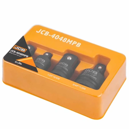 Набор адаптеров ударных 4пр(3/8''(F)x1/2''(M),1/2''(F)x3/8''(M),1/2''(F)x3/4''(M),3/4''(F)x1/2''(M)),в ложементе