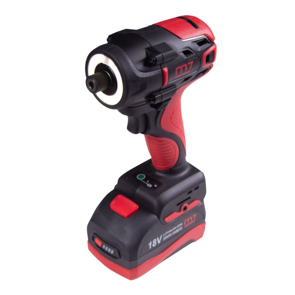 Аккумуляторный шуруповерт MIGHTY SEVEN DS-201AP, 18 В, 4 предмета, кейс, в комплекте набор бит