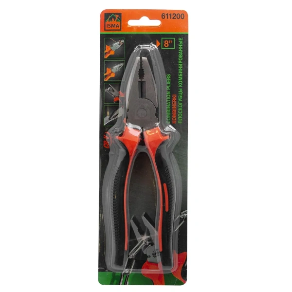 Плоскогубцы комбинированные 8''(200мм) в блистере