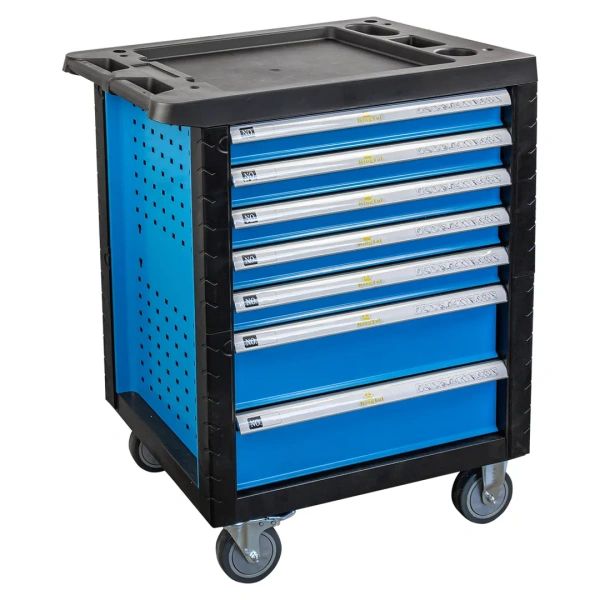 Тележка инструментальная 7-и полочная с набором инструментов 272пр