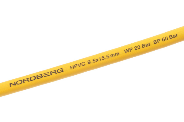 Пневматический шланг на самоскручивающейся катушке NORDBERG HR1015HPVC, 15 м