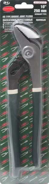 Пассатижи переставные Cr-V 10''-250мм, в блистере