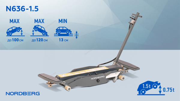 Подъемник мобильный мини NORDBERG N636-1,5 (1,5 т)