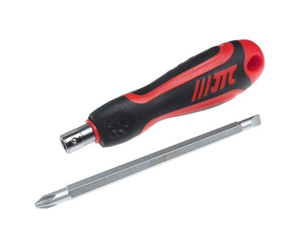 Отвертка комбинированная двухсторонняя со сквозным стержнем JTC 7821 (PH2,0-SL6,5)