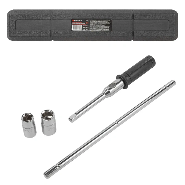 Ключ балонный крестовой сборный, 5 пр.1/2''(17-19, 21-23 мм),в кейсе