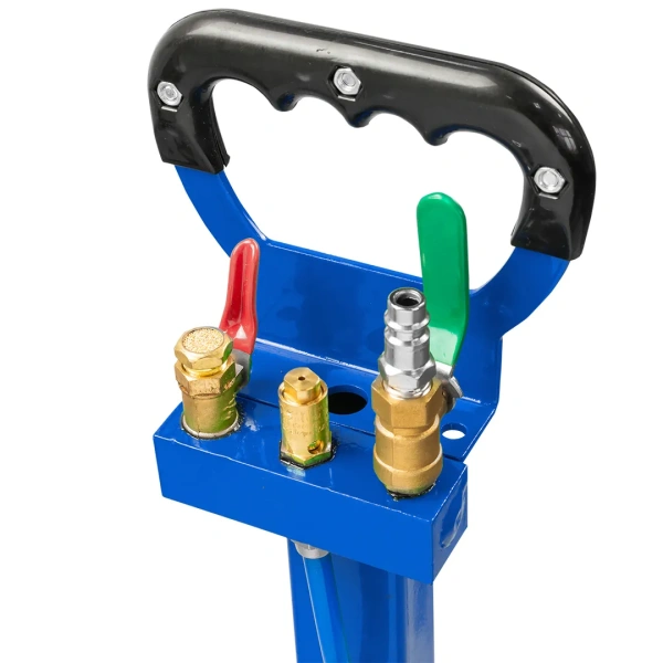 Домкрат подкатной пневматический 5т (h min 150мм, h max 450мм, 3 подушки, Ø320мм)