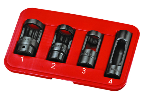Набор головок для снятия датчика кислорода JTC 1543 (4 предмета в кейсе)