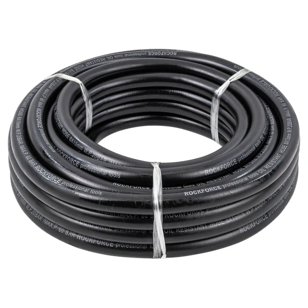 Шланг резиновый армированый бензо-маслостойкий 8х15ммх10м(повышенная гибкость и сопротивление к излому,раб.давл. 20bar,max 60bar,-30C°+70C°,DIN20018)