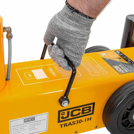 Домкрат подкатной пневмогидравлический в комплекте с удлинителями, 35т (h min 360мм, h max 910мм, 6 бар)