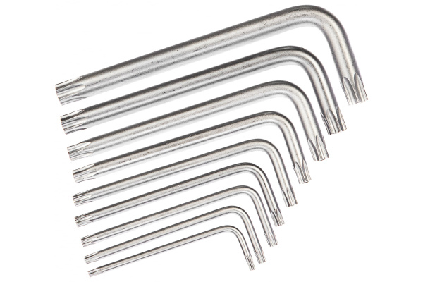 Набор ключей торцевых H08MTP09S TORX® с центрированным штифтом Т10-50, 9 предметов