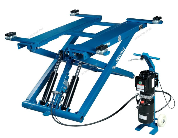 Подъёмник ножничный мобильный, 3 т, 220 В /380 В NORDBERG N634-3