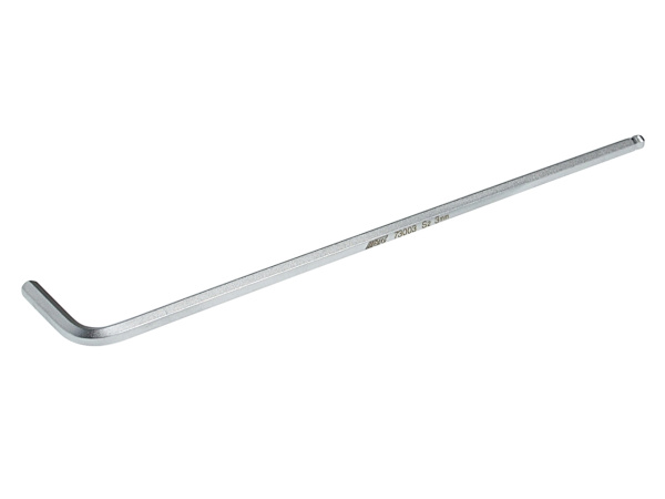 Ключ шестигранный Г-образный HEX шаровый экстрадлинный JTC 73003 (3 мм, L=126 мм)