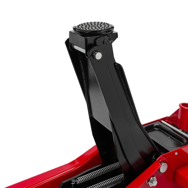 Домкрат подкатной гидравлический низкопрофильный двухпоршневой с резиновой накладкой 3т (h min 75мм, h max 510мм)