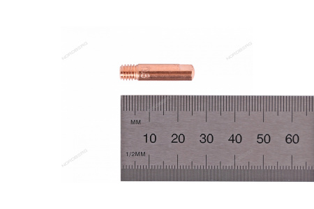 Наконечник сварочный для горелки MIG/MAG E-CU NORDBERG WMI-N08 (M6x25, 0,8 мм, 5 шт.)