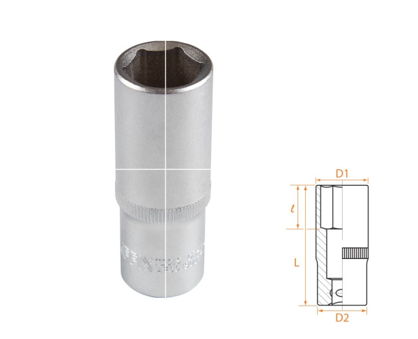 Головка торцевая глубокая шестигранная 3/8" 17 мм AFFIX AF00130017