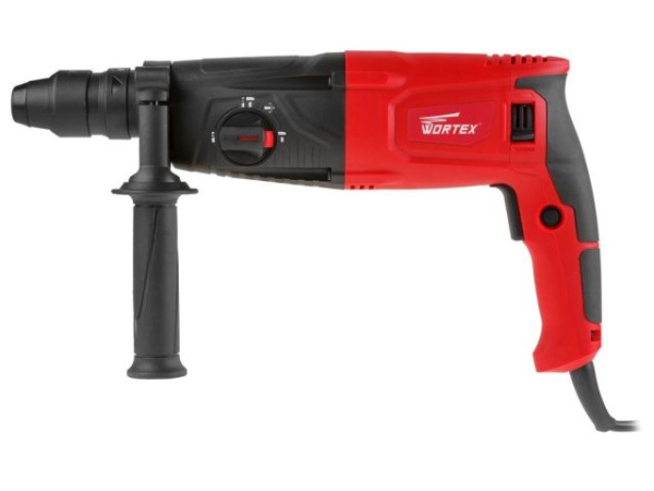 Перфоратор WORTEX RH 2629 в чем. + (2 зубила, 3 сверла) 800 Вт, 3.0 Дж, 26 мм, 4 режима, SDS-plus, Б