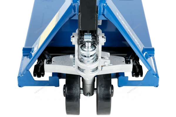 Тележка складская гидравлическая короткая NORDBERG N3902S-25 с ПУ колесами (2,5 т)