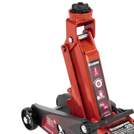 Домкрат подкатной гидравлический 2.5т с фиксацией (h min 140мм, h max 387мм)