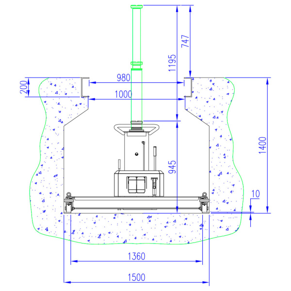 Подъемник напольный канавный г/п 15 т Хорекс Авто HL16A(W)