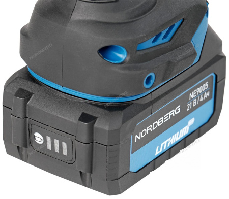 Гайковерт аккумуляторный NORDBERG NE808K (1/2", 20 В, 1000 Нм, 2 аккумулятора 4 A и зарядное устройство, в кейсе)