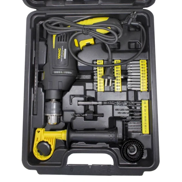 Набор инструментов с дрелью электрической,59пр.(220V,750W,0-2900об/мин),в кейсе