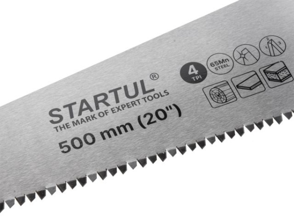 Ножовка по дер. 500мм 4 TPI STARTUL MASTER (ST4240-50)