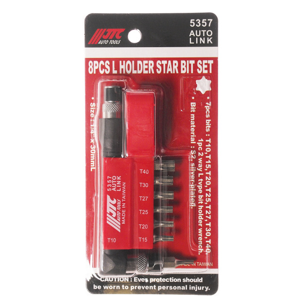 Набор бит JTC 5357 (1/4", TORX, Т10-Т40)