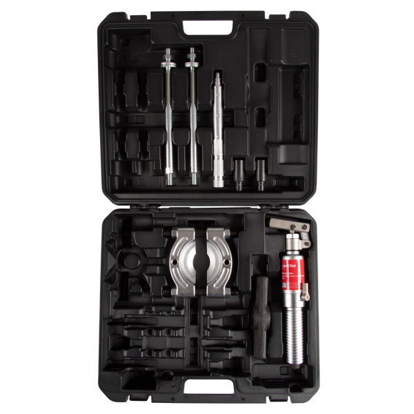 Съемник подшипников гидравлический 4 т до 110 мм сегментного типа с совмещенным насосом МАСТАК 104-19704