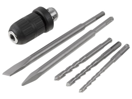 Перфоратор BULL BH 2602 в чем. Xcase 800 Вт, 3.0 Дж, 4 реж. + 2 зубила, 3 сверла, БЗП в комплекте