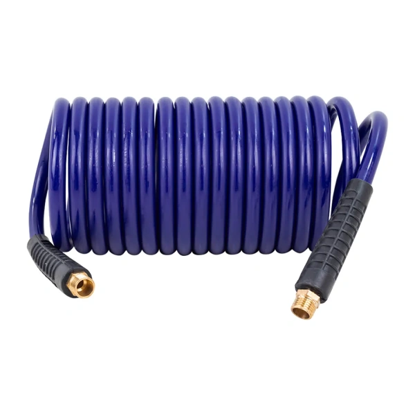 Шланг витой полиуретановый 6.5мм х 10мм х 5м с резьбовыми наконечниками 1/4''