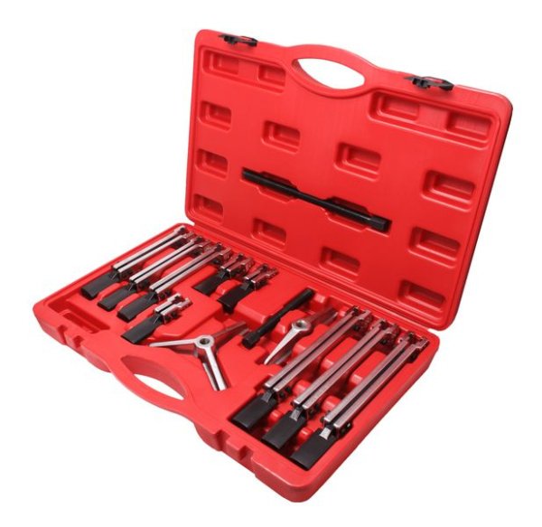 Съемник двух-трехлапый сборный универсальный, 13пр.(длина лап - 120, 230, 280мм, ширина - 145мм), в кейсе