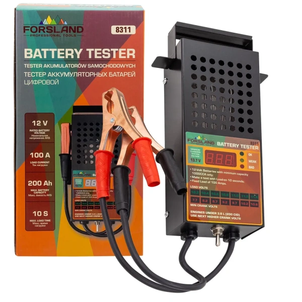 Тестер аккумуляторных батарей цифровой 12V, 100A, 200Ah