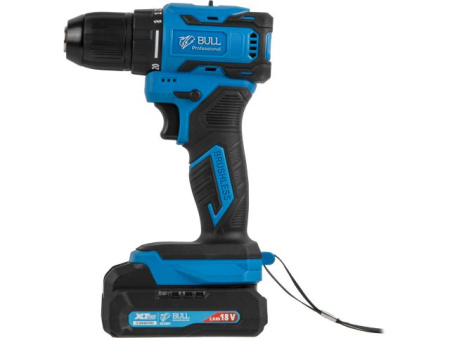 Аккум. дрель-шуруповерт BULL SR 1804 Xcase XLTpro БЕСЩЕТ., Импульс., 18 В, 45 Н*м, 2х2 А*ч, з/у 2 А