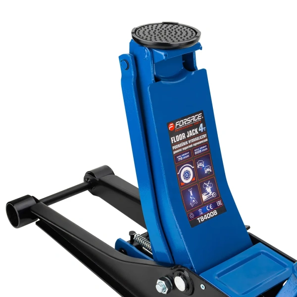 Домкрат подкатной гидравлический двухпоршневой 4т (h min 75мм, h max 505мм)