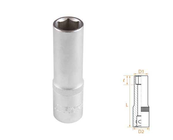 Головка торцевая глубокая шестигранная 1/2" 14 мм AFFIX AF00140014